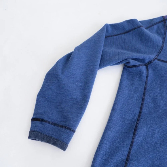 Tommy Bahama New England Patriots Navy Blue Reversible Half Zip Pullover Sweater - Picture 9 of 11